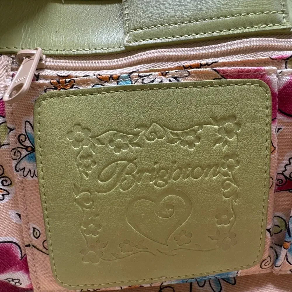 Brighton Ellery Lime Straw Crossbody Bag Heart Charm H70501 w Box